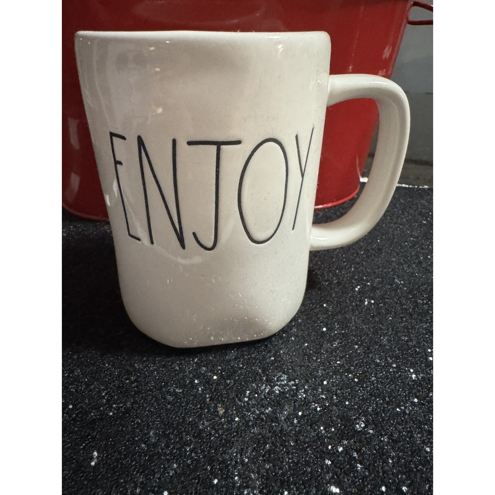 Rae Dunn Artisan Collection White Tea Coffee Mug "Enjoy"